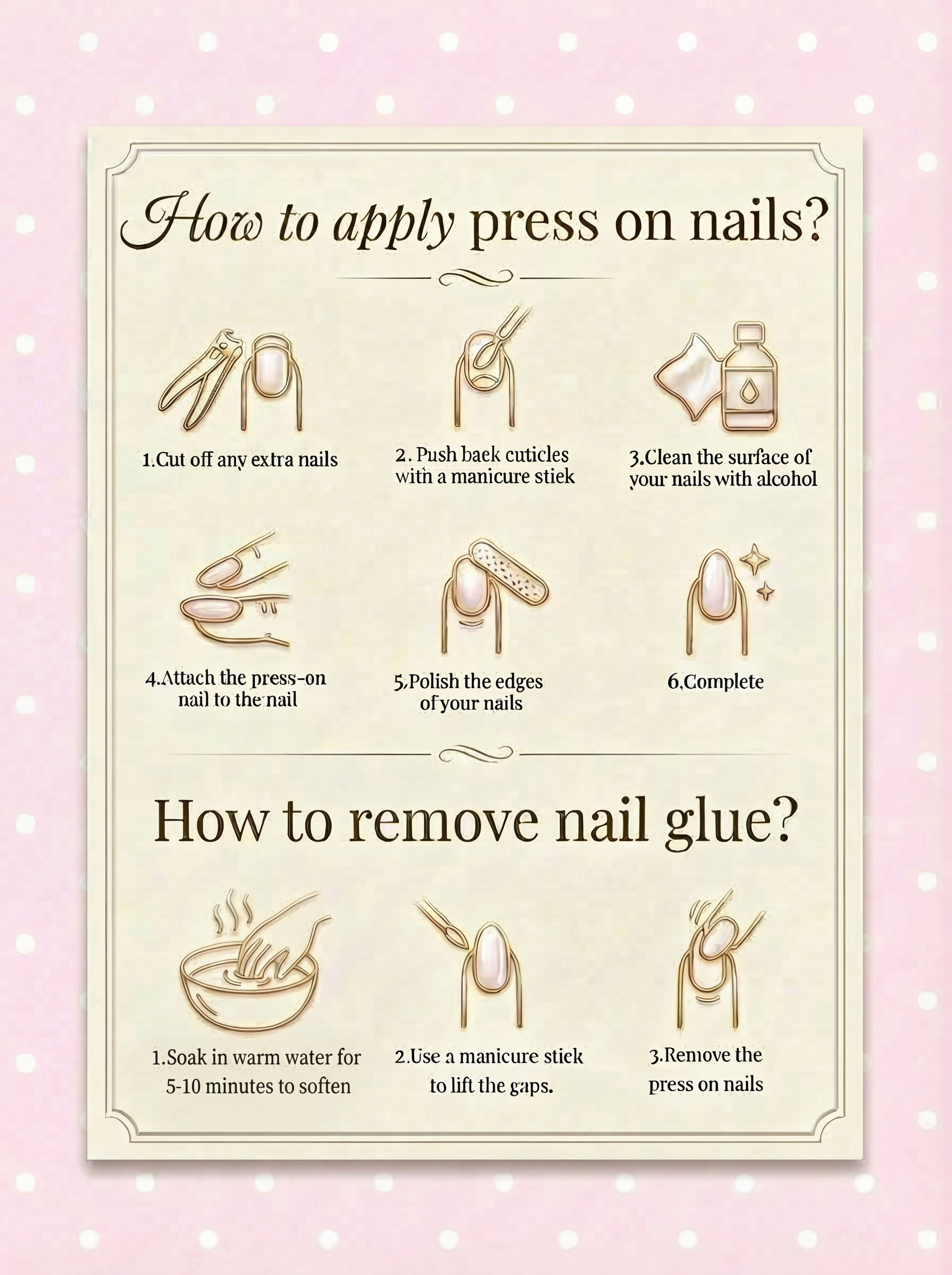 Gilded Butterfly Press On Nails – Gold Metallic Fake Nails S/M with Glue
